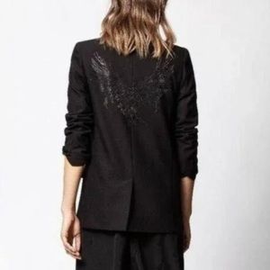 Zadig & Voltiare Viva Bis Eagles Jacket Studded Blazer Pheonix